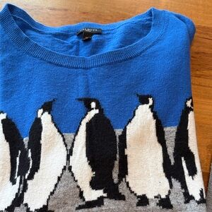 Talbots  Blue Penguin Crewneck Sweater with matching socks